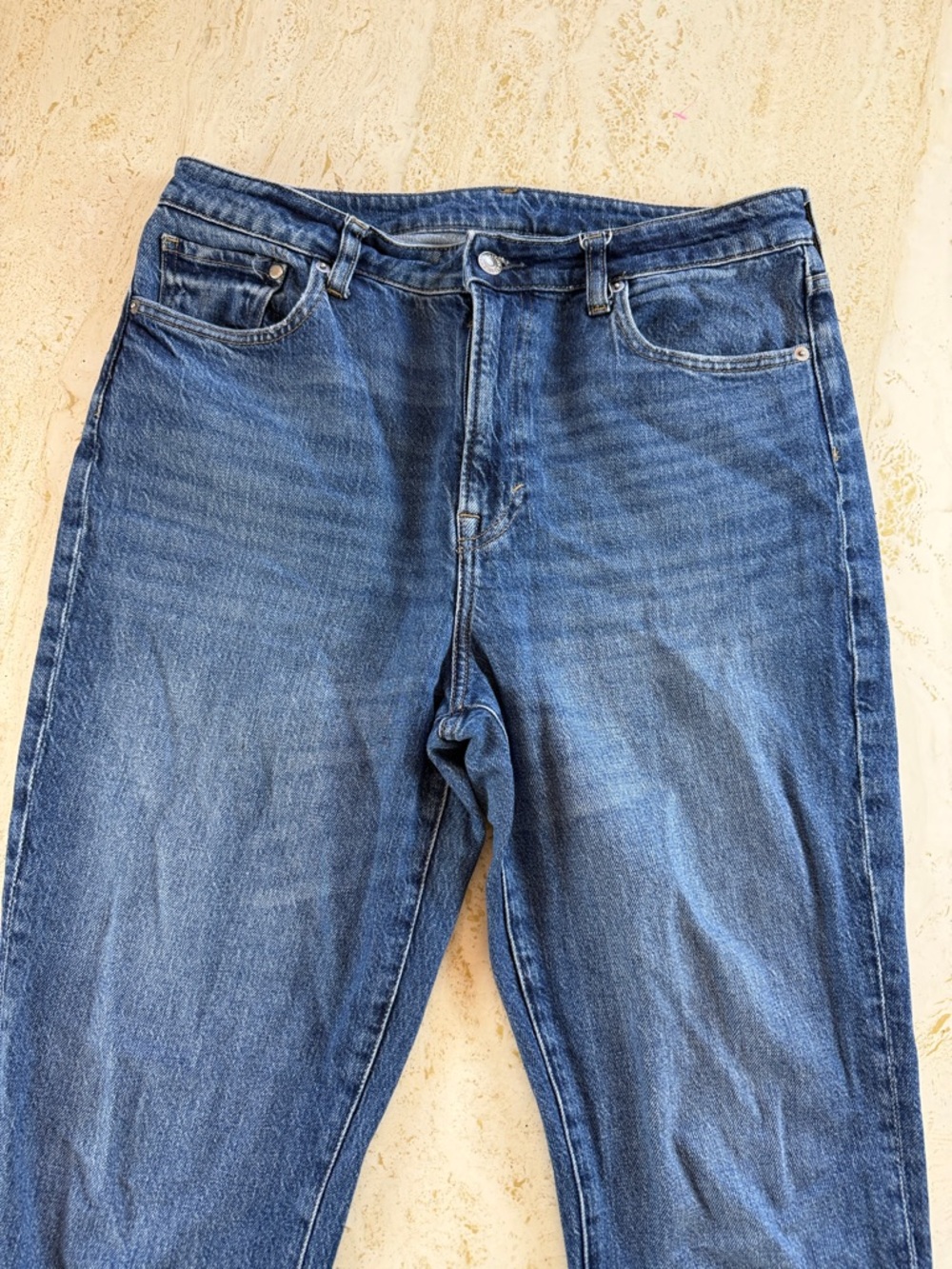 & Denim Vintage Mom Jeans Ultra High Waist Ankle Length Size 10 - Picture 3 of 7
